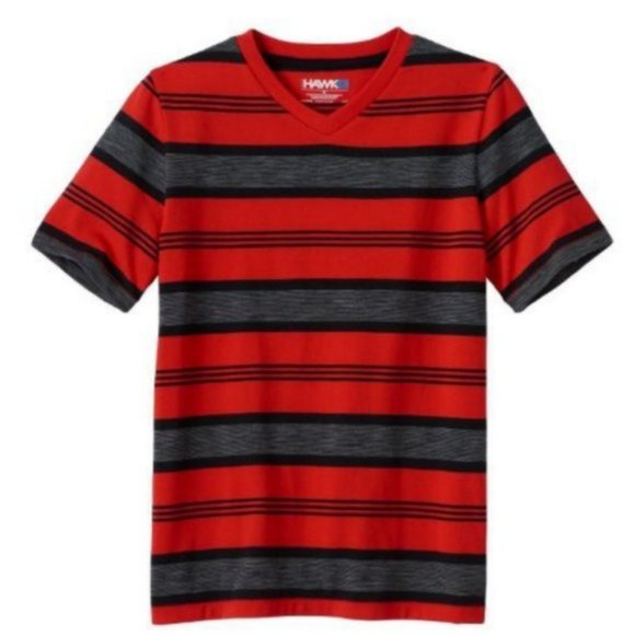 Tony Hawk Other - Tony Hawk Rugby Striped V Neck Tee Boys' M